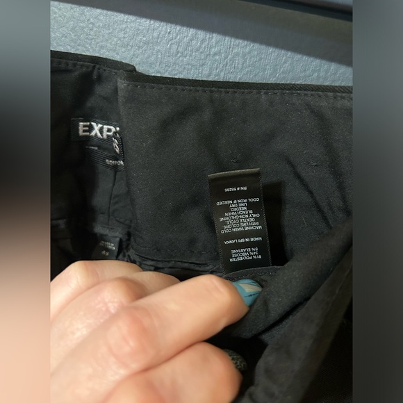 Express Women’s Editor Suit SZ 4s Pant And 0 Blazer One Button Black Lined prom - Picture 8 of 10